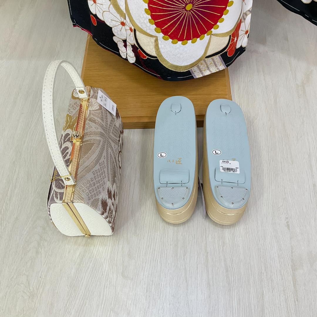 りんご　お振袖フルセット　新品オーダーメイド　ショール　ゾーリバッグ