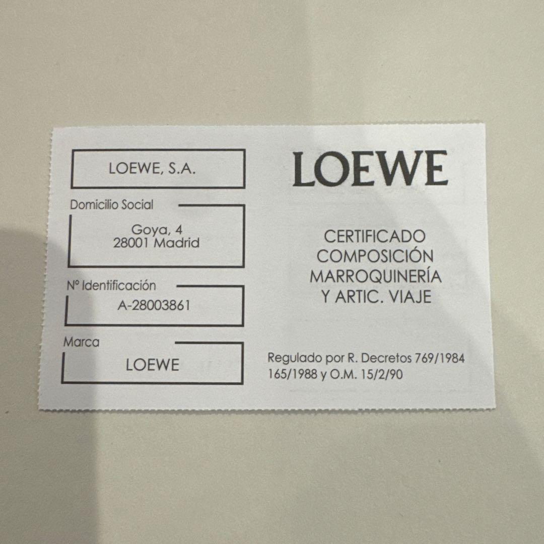 LOEWE 三つ折り財布 バーティカルウォレットスモールペールグリーン