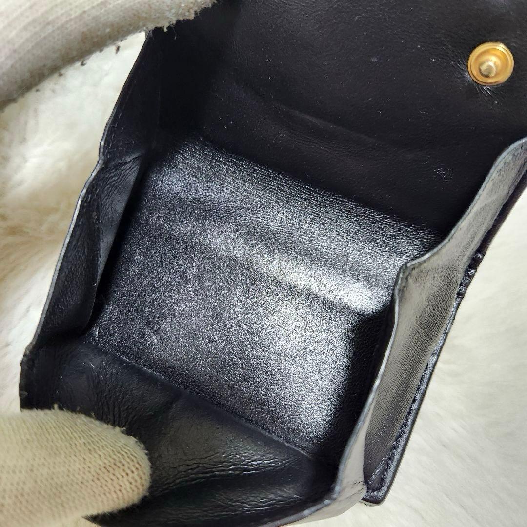 ✨極美品　現行デザイン✨サンローラン　三つ折り　カサンドラ　キャビアスキン