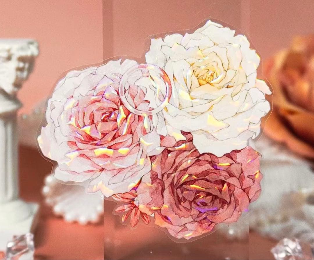 海外マスキングテープ巻売り 嫣染泡影 フラワー 人物マスキングテープ