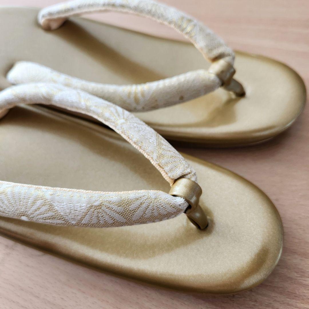 【美品】西陣織 正絹 帯地 使用 高級バッグセット　草履24cm