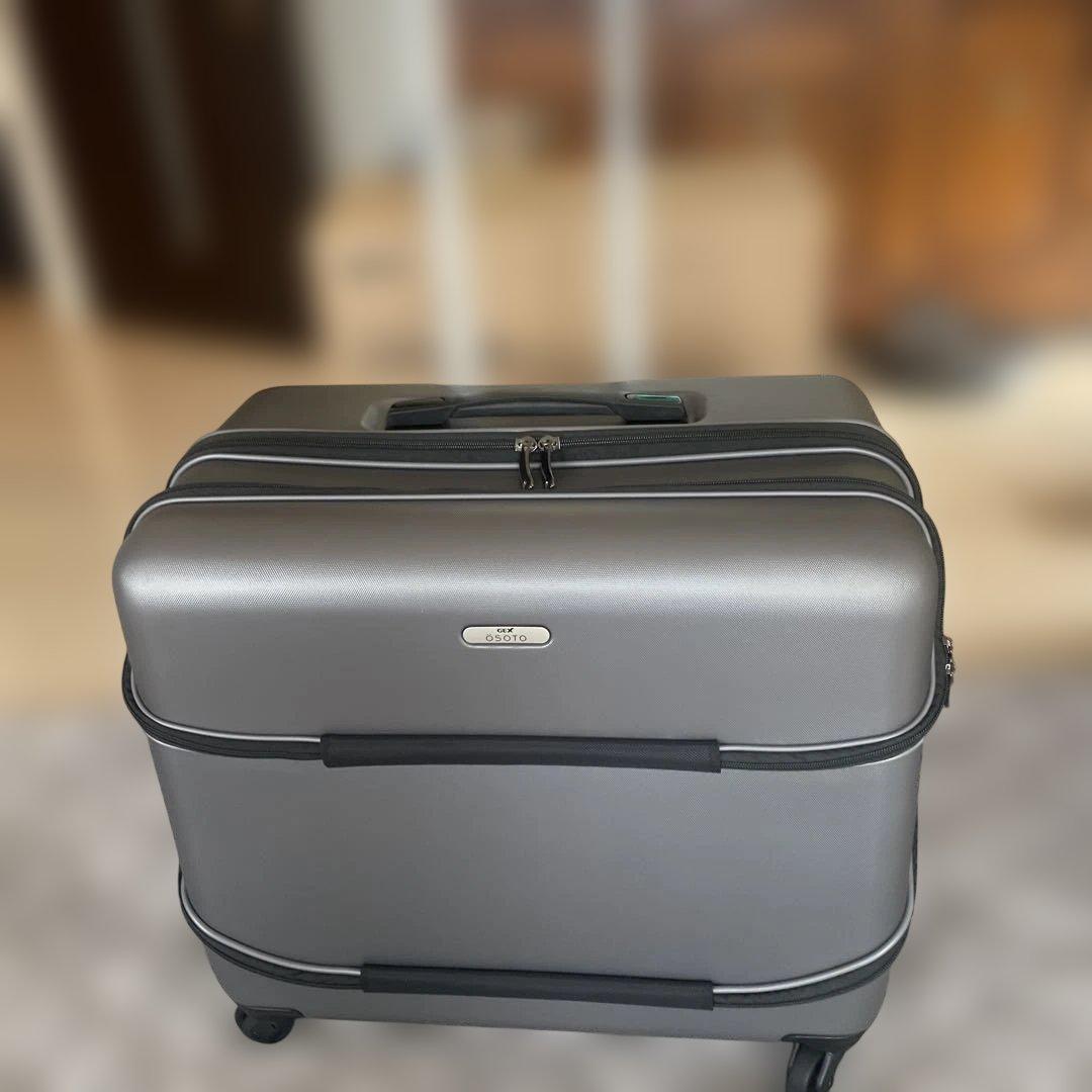 レア　OSOTO グレー スーツケース 4輪キャスター Lサイズ