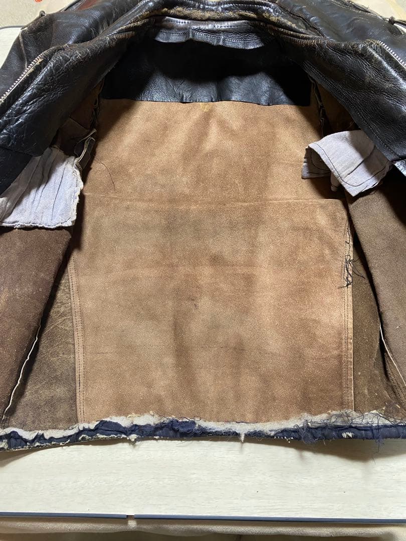 ヴィンテージホースハイド　シングルライダースジャケット