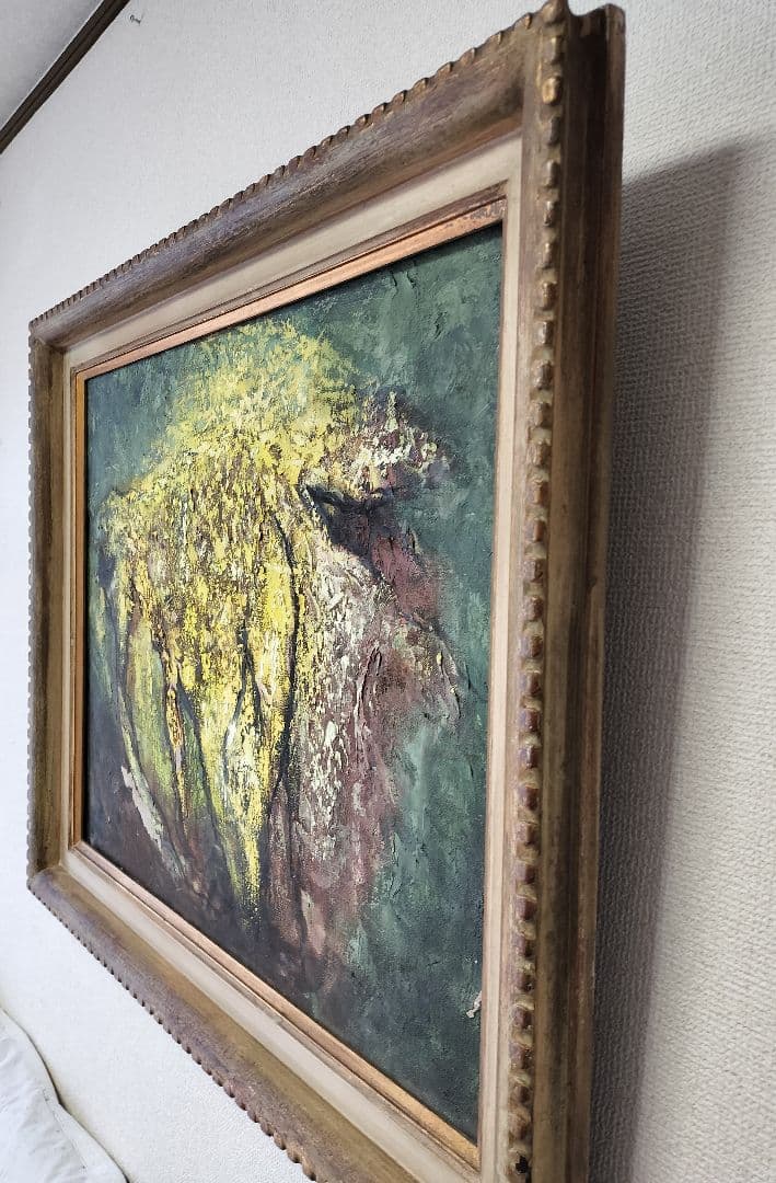 ♢稲石永吉 昭和41年 抽象画 油絵