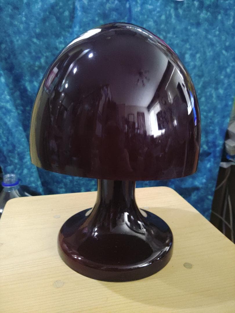 被せガラス電気スタンド　サンドブラスト素材　ガラスエッチング素材　ブラウン色