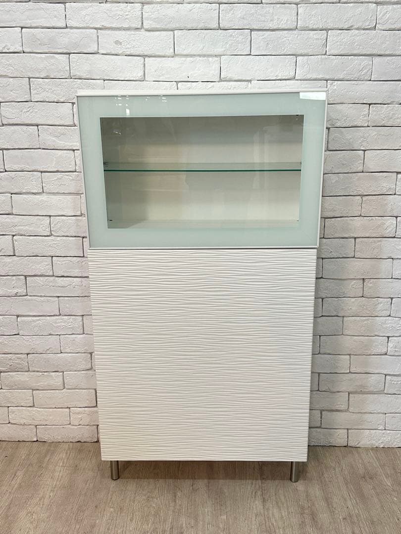 A 【東京都内23区配送無料】棚　収納　陳列　リビング　キッチン　食器棚　ガラス