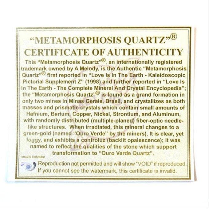 【A.Melody♪保有】メタモルフォーシスペンダントトップ◇証明書付き