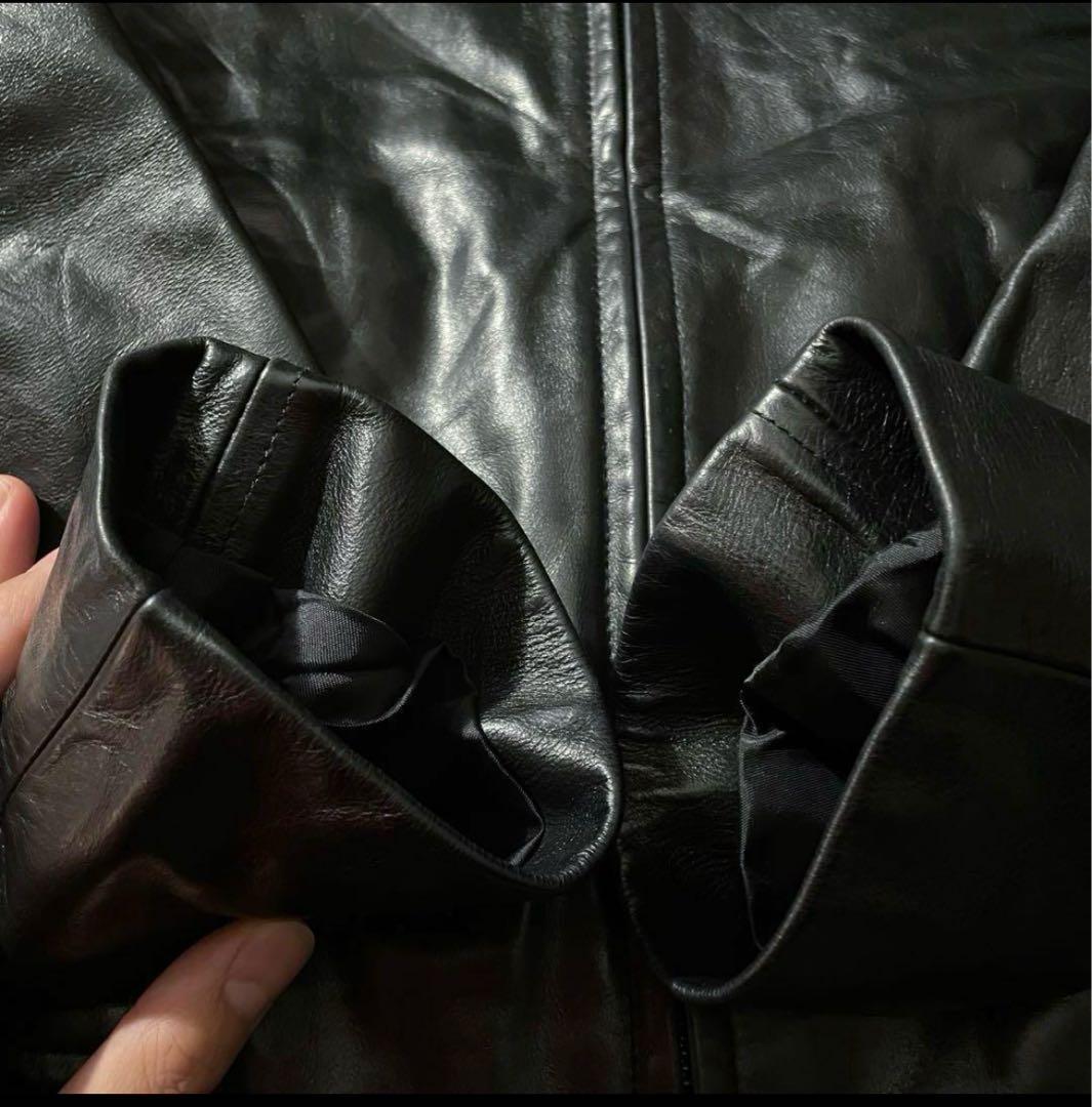 90s BANANA REPUBLIC black leather 希少 短丈