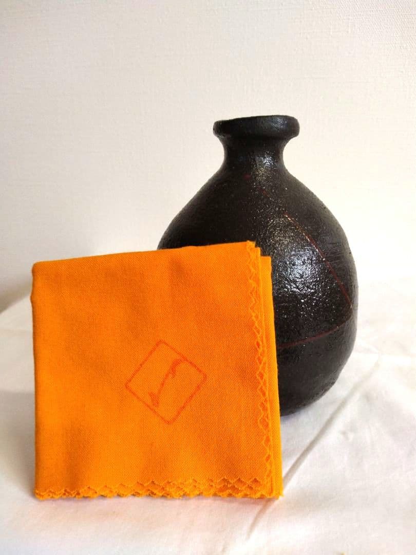 備前焼　さかきばら啓司（師人間国宝伊勢崎淳）作　黒備前徳利