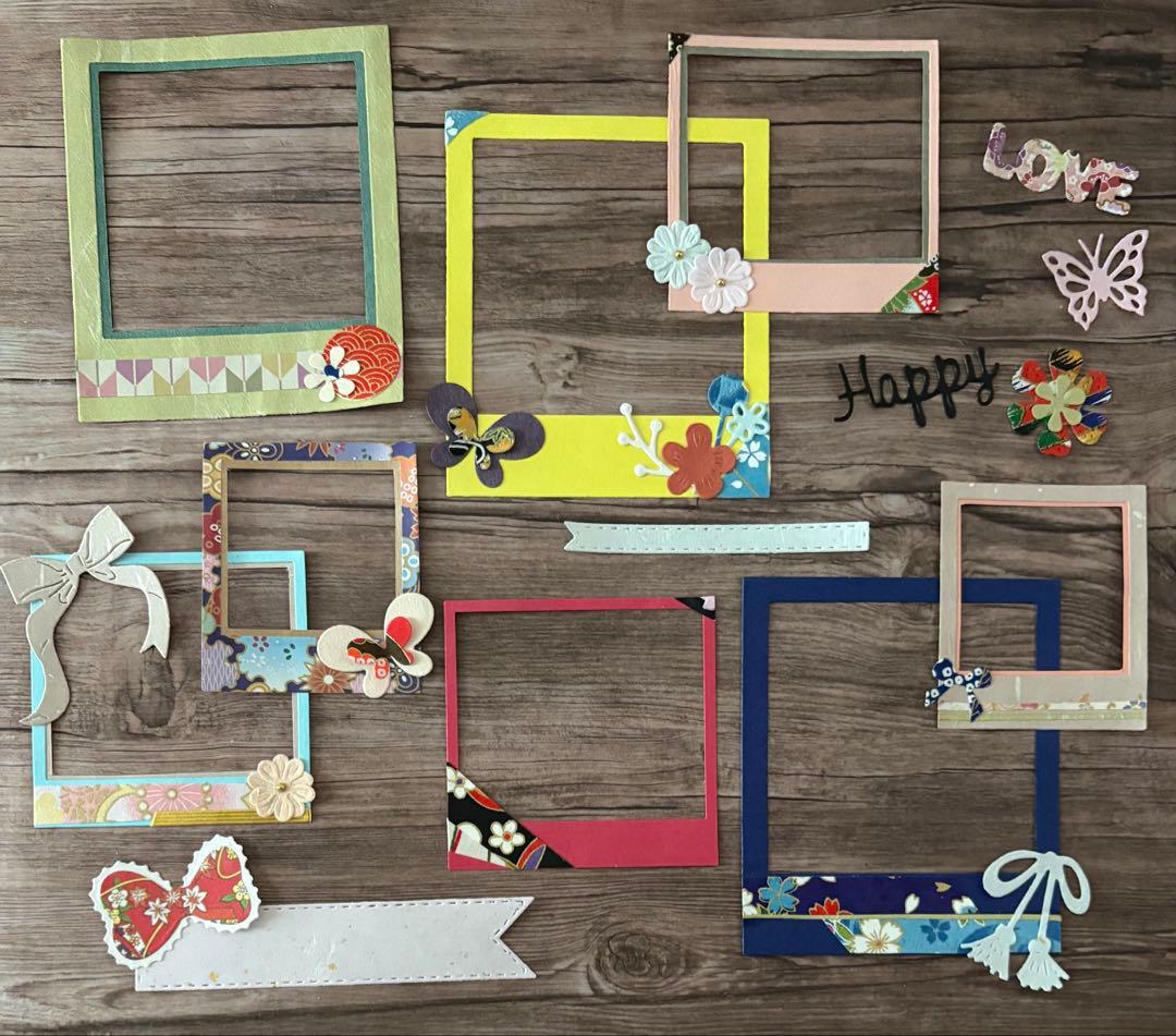 アルバムクラフト・コラージュ素材☆和柄コラージュフレームセット