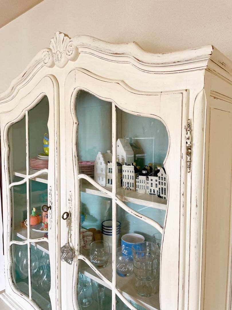 フランス アンティーク キッチンキャビネット カップボード 食器棚 ブロカント