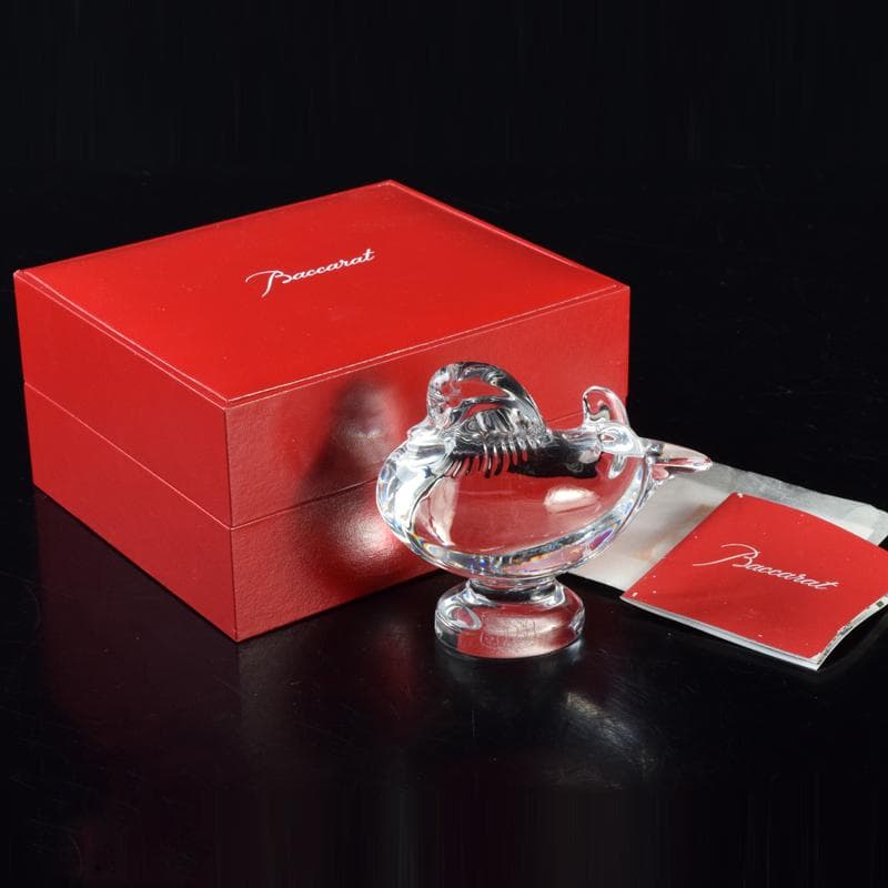 Baccarat　バカラ　クリスタルガラス　鳥　置物　箱付　V　6996