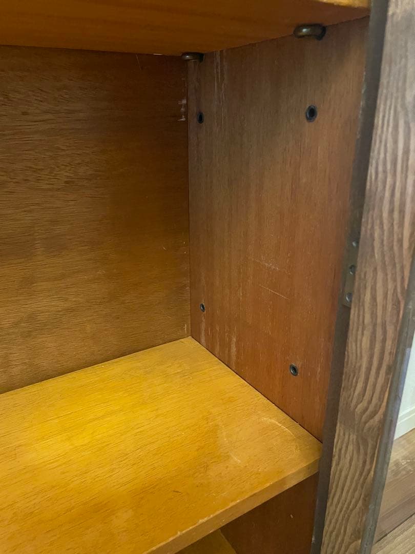 英国イギリス アンティーク家具 ブックケース 本棚 オーク材 猫脚 キャビネット