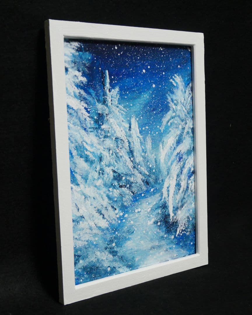 油絵 油彩 油彩画 絵 絵画 【冬景色】