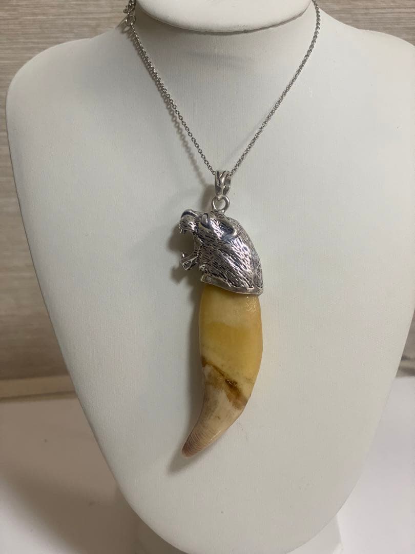 熊牙　熊歯　熊の牙　ネックレス　キーホルダー　新作　送料無料