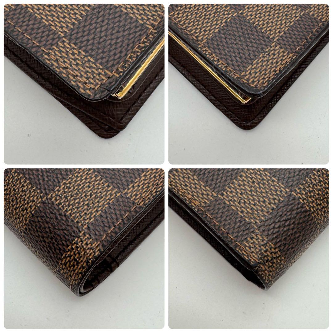 【新型】ルイヴィトン　ダミエ　エベヌ　ヴィエノワ　折り財布　コンパクト　現行