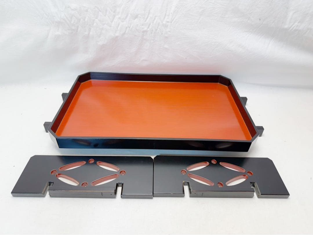 未使用 茶道具 漆匠 鈴木表朔作 木製 吉祥基 組み立式 お正月 お祝い 共箱