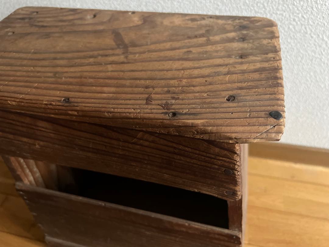 踏み台　木製スツール　花台　古道具　レトロ雑貨　昭和レトロ　アンティーク雑貨