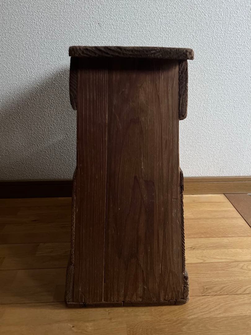 踏み台　木製スツール　花台　古道具　レトロ雑貨　昭和レトロ　アンティーク雑貨