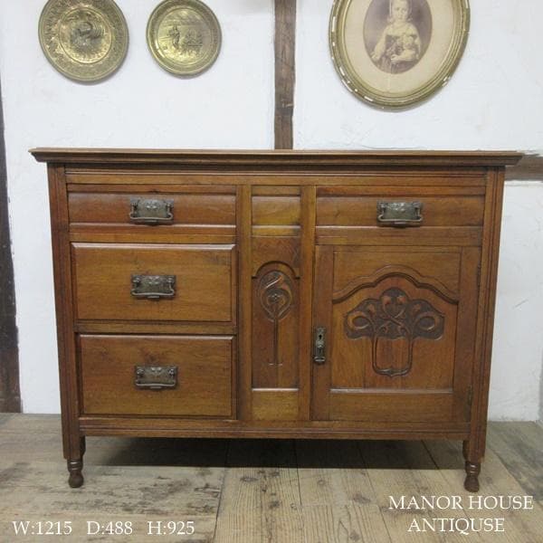 イギリス アンティーク 家具 サイドボード キャビネット 什器 英国 6345d