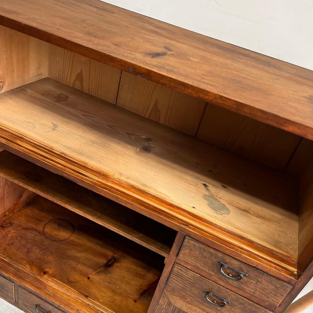 アンティーク ガラス 戸棚 キャビネット 飾り棚 昭和レトロ z500