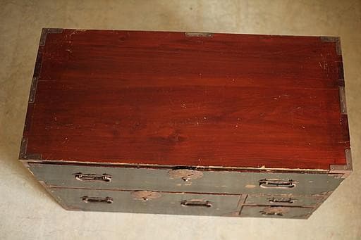 丸金具庄内箪笥　4杯　タンス　収納　古家具　古民家　時代家具