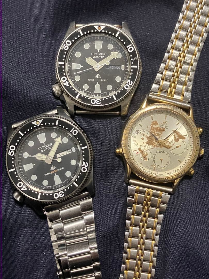citizen ダイバー　avalon アバロン　ジャンク　まとめ時計