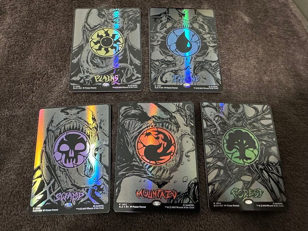 Secret Lair Marvel Spider-man 基本土地5枚セット