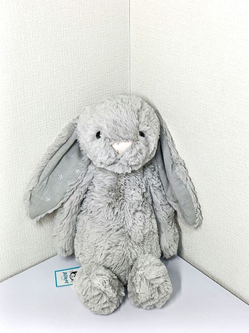 ジェリーキャットのバニーぬいぐるみ　タグ付き　うさぎ 耳に星