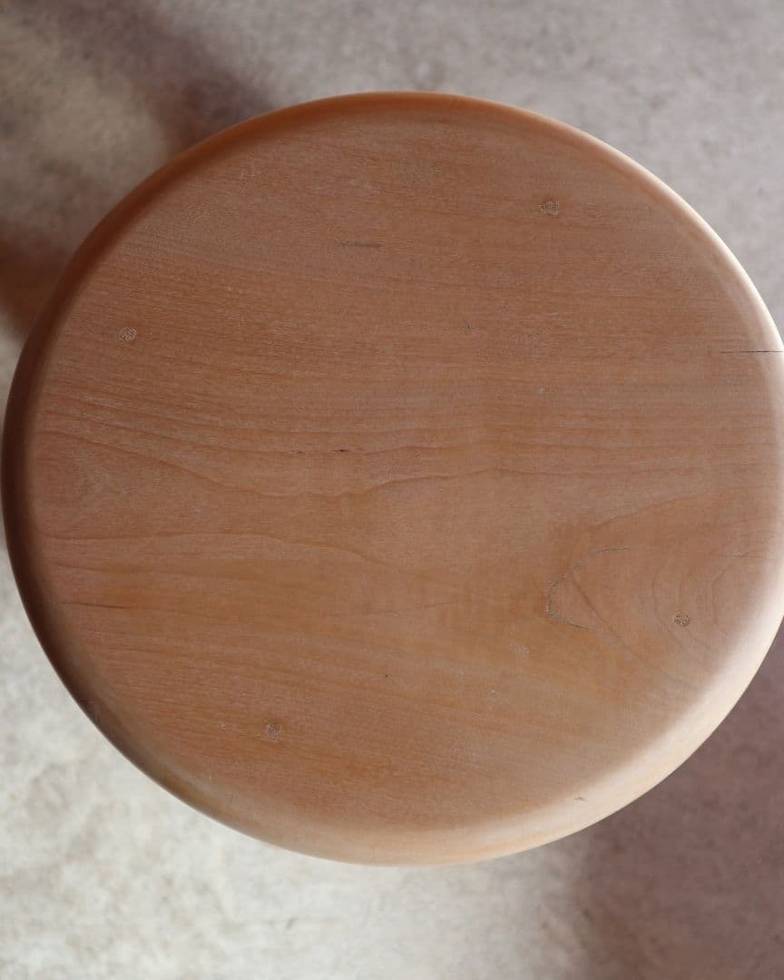 最終値下げ　クリーンなブナの丸スツール　古道具 古家具 アンティーク カフェ