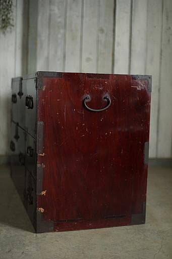 綺麗な丸金具庄内箪笥　抽斗4杯　タンス　収納　古家具　古民家　時代家具