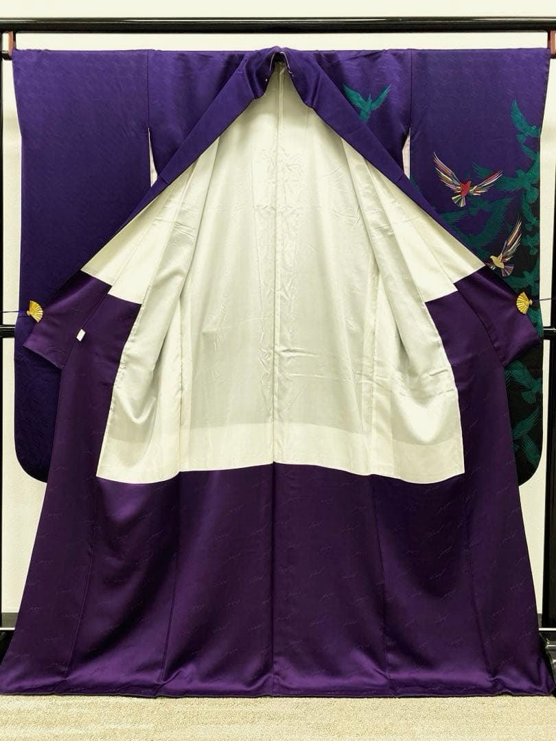 作家振袖 振袖 斉藤三才 鳥 振りぼかし 紋意匠 身丈166cm