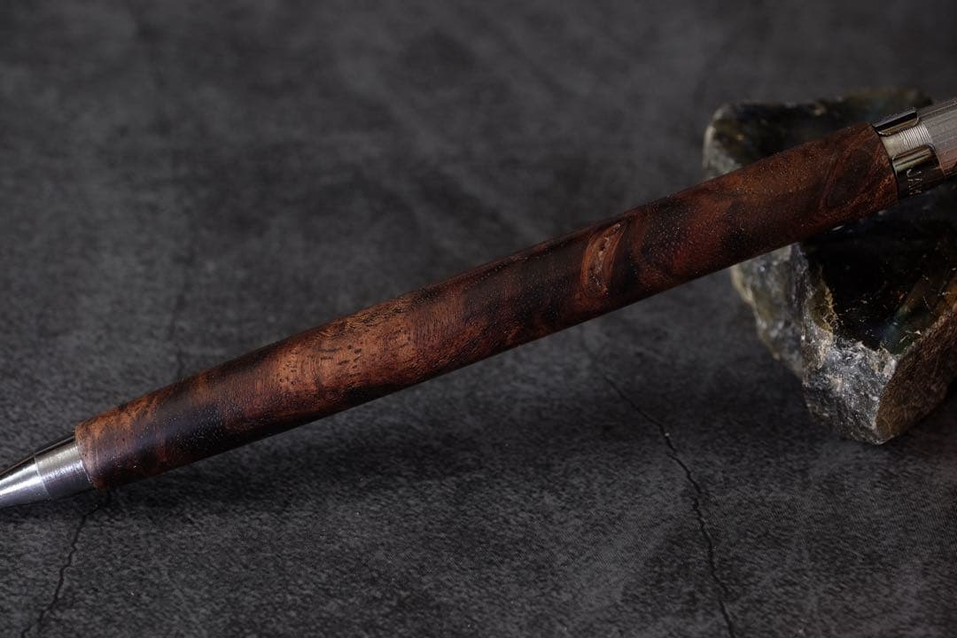 PG5木軸カスタム0205　高村杢工房 製図用シャーペン　クラロウォルナット瘤