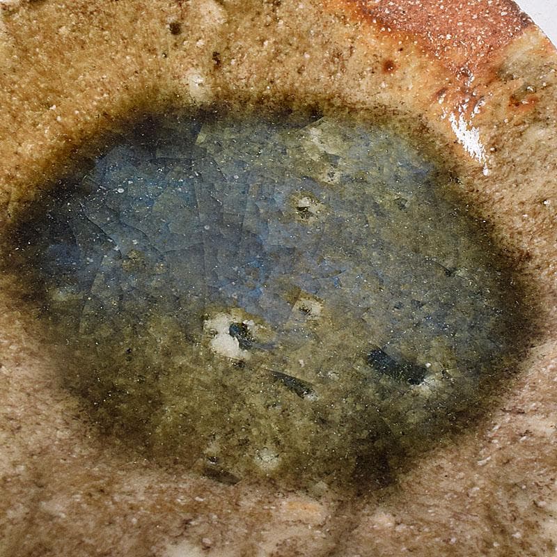 和食器　伊賀焼　西山窯　坂本瀧山作　銘々皿　五客　共箱　V　8507