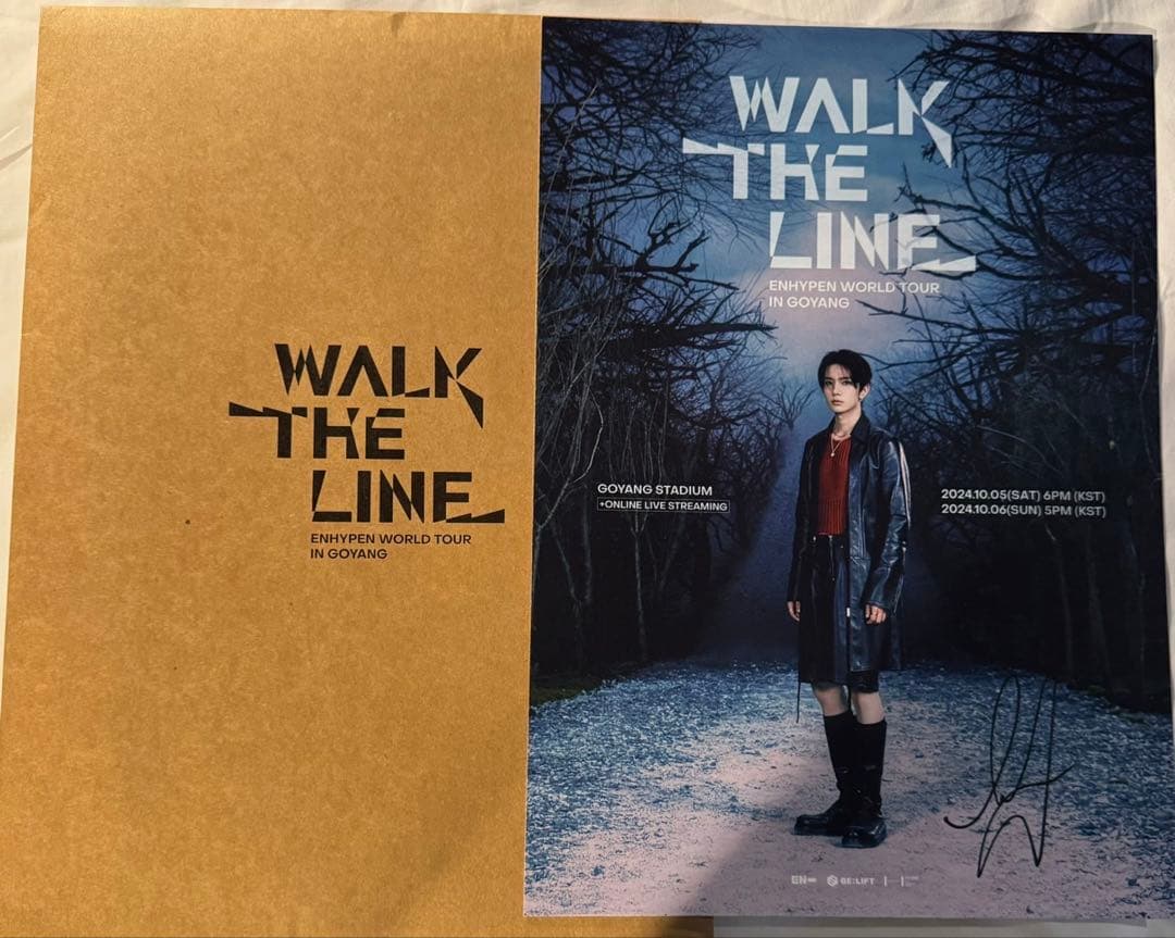 enhypen 直筆サイン入りポスター　ヒスン WTL プレステ特典