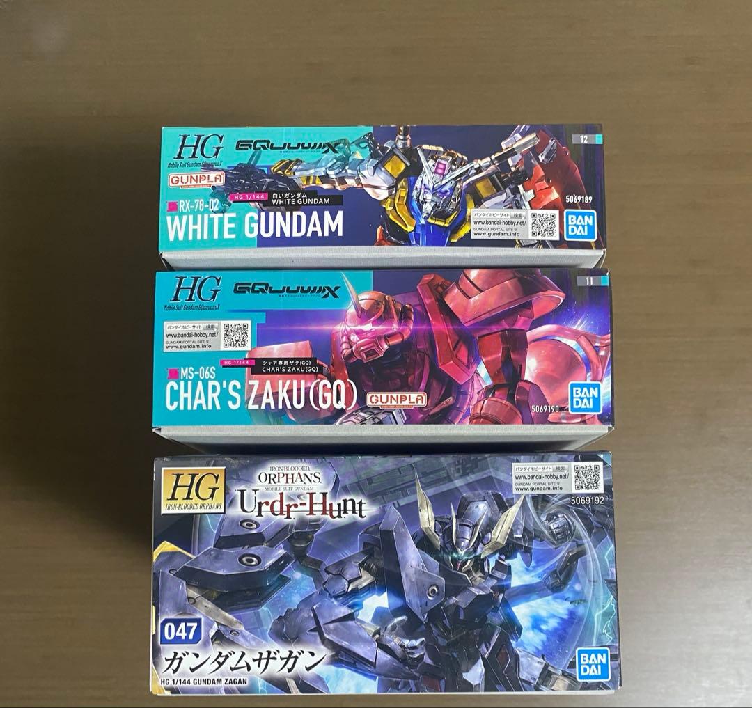 未開封新品 HG 白いガンダム /HG シャア専用ザク /HG ガンダムザガン