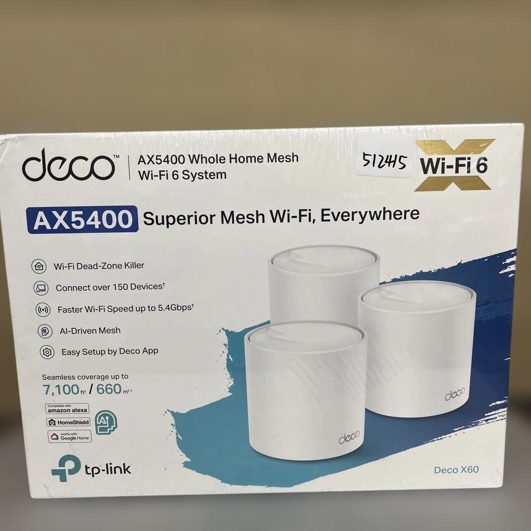 512415 TP-Link メッシュ WiFi 6 ルーター Deco X60