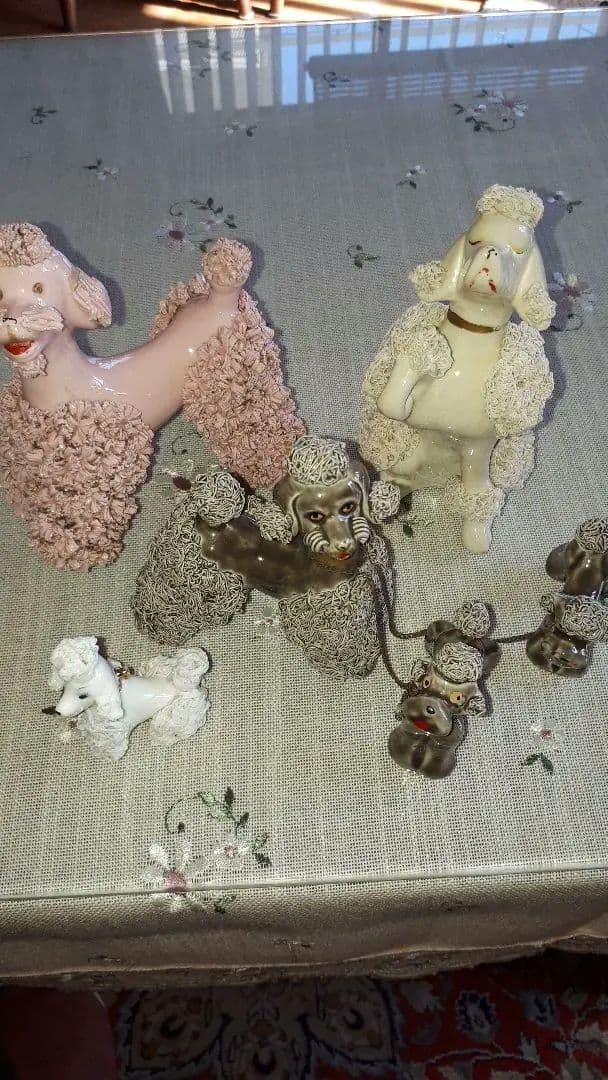 ➕本日最終再々値下げ‼️➕なんでも鑑定団催事購入アンティークプードルセット‼️