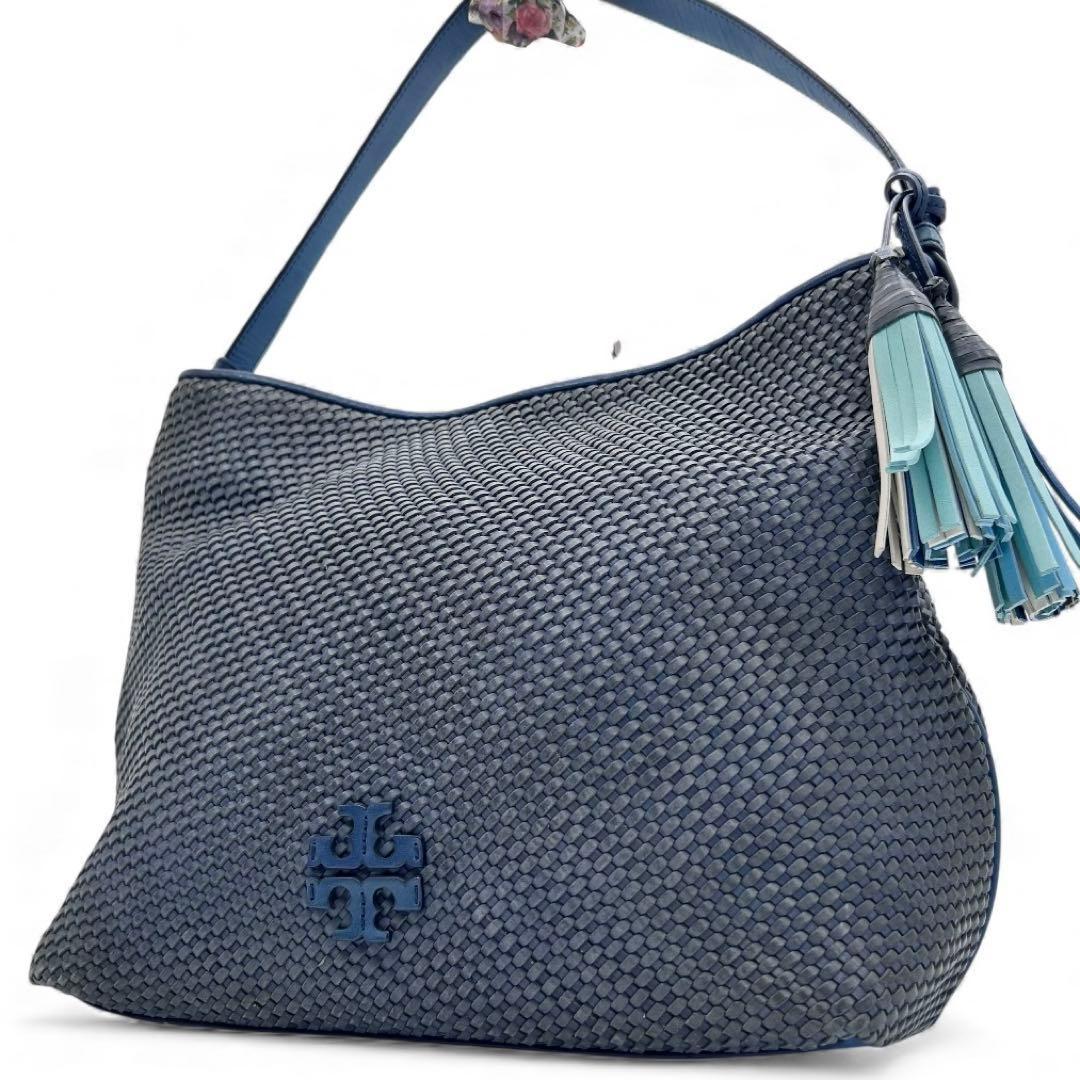 美品　トリーバーチ　ワンショルダーバッグ　編み込み　レザー　マックグロー　肩掛け