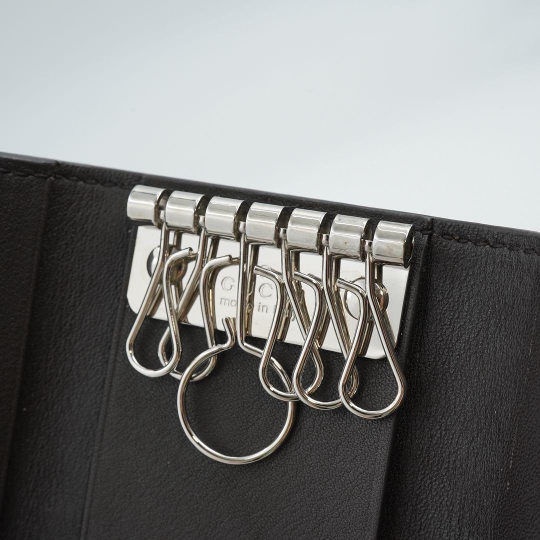 ✨極上美品・箱付き✨　グッチ　キーケース　6連　マイクロシマ　GG レザー