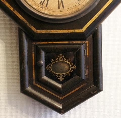 明治27年 アンティーク 京都時計 八角 掛時計 柱時計 振り子 動作品