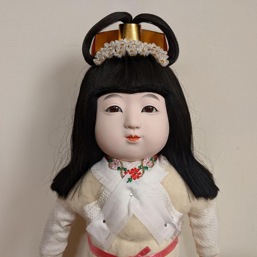 市松人形 豊徳斎 元賀章介作 女の子 裸 ボディのみ 台付き 着せ替え人形