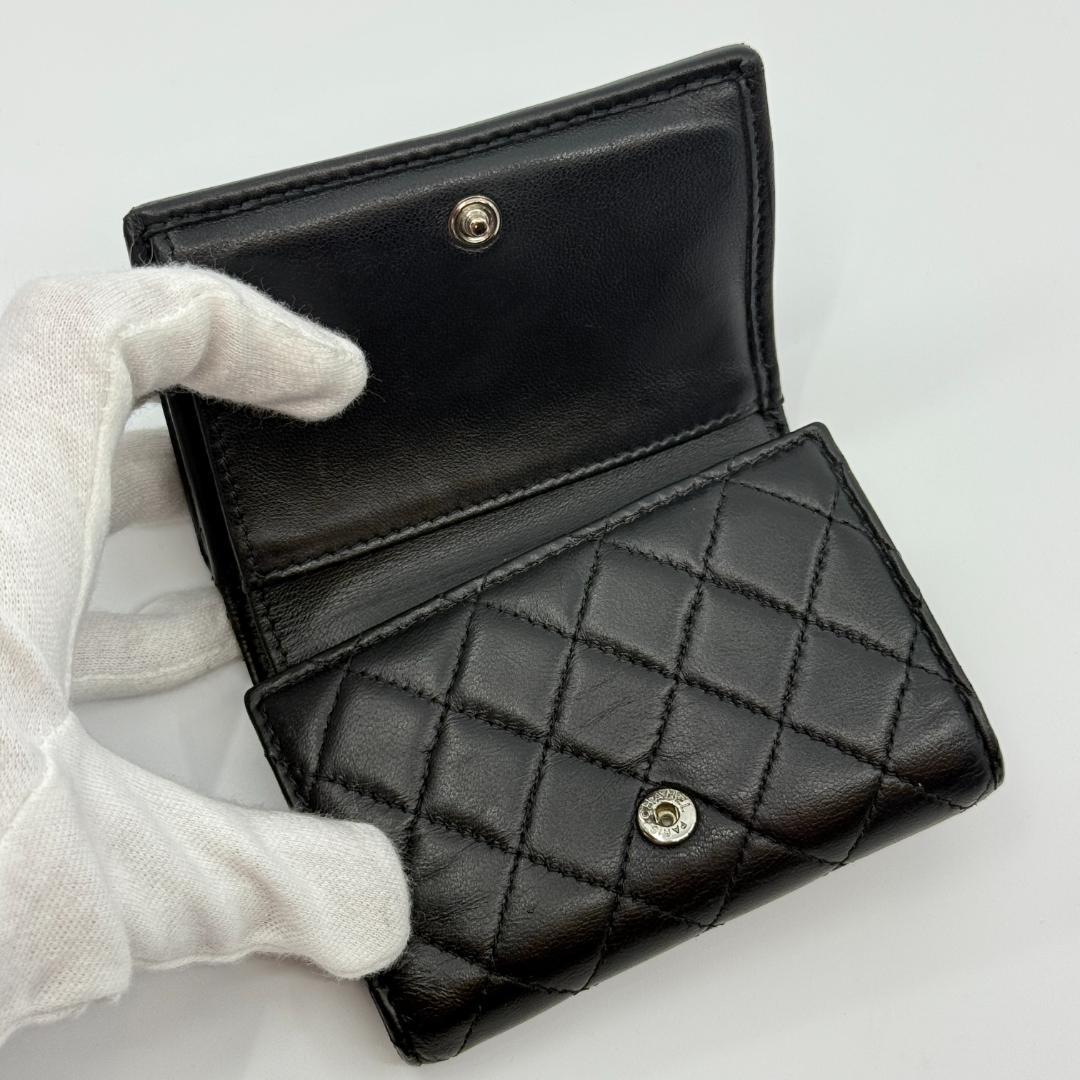 CHANEL シャネル ボーイシャネル 三つ折り財布　スモールウォレット