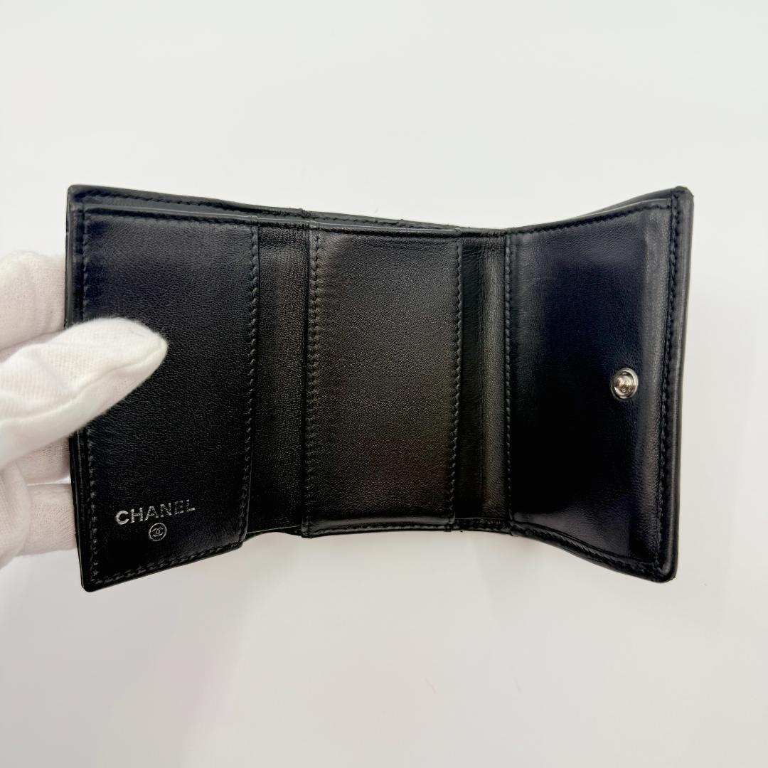CHANEL シャネル ボーイシャネル 三つ折り財布　スモールウォレット