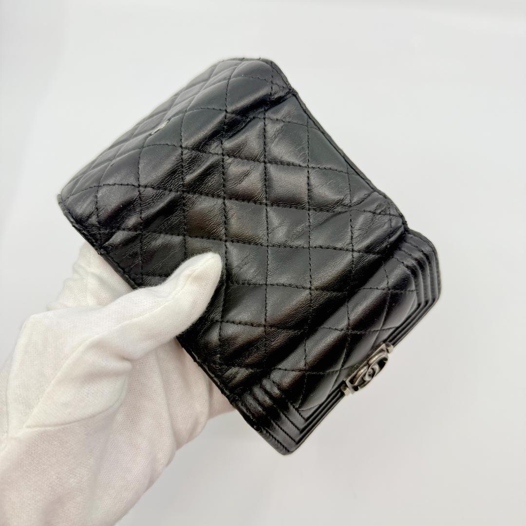 CHANEL シャネル ボーイシャネル 三つ折り財布　スモールウォレット