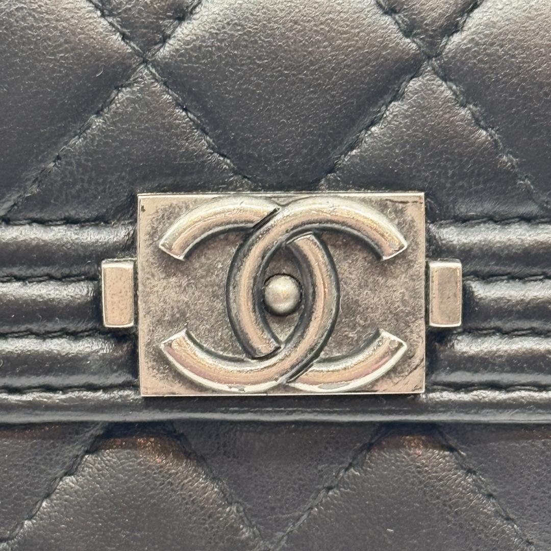 CHANEL シャネル ボーイシャネル 三つ折り財布　スモールウォレット