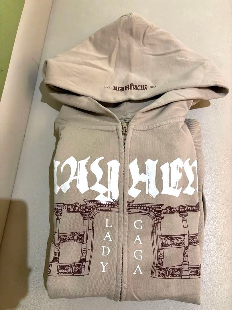 新品　レディーガガ　メイヘム　ジップ　スウェット　パーカー　L ツアーグッズ