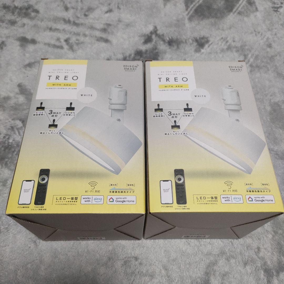 エジソンスマート 3Way点灯できるミニシーリングライト TREO【2個セット】
