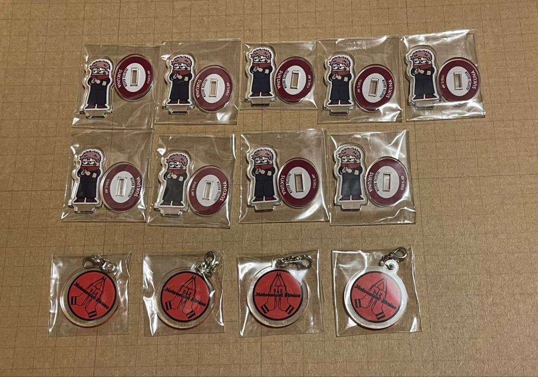 呪術廻戦 ジロリトレーディングミニアクリルスタンド 宿儺×9 チャーム×4