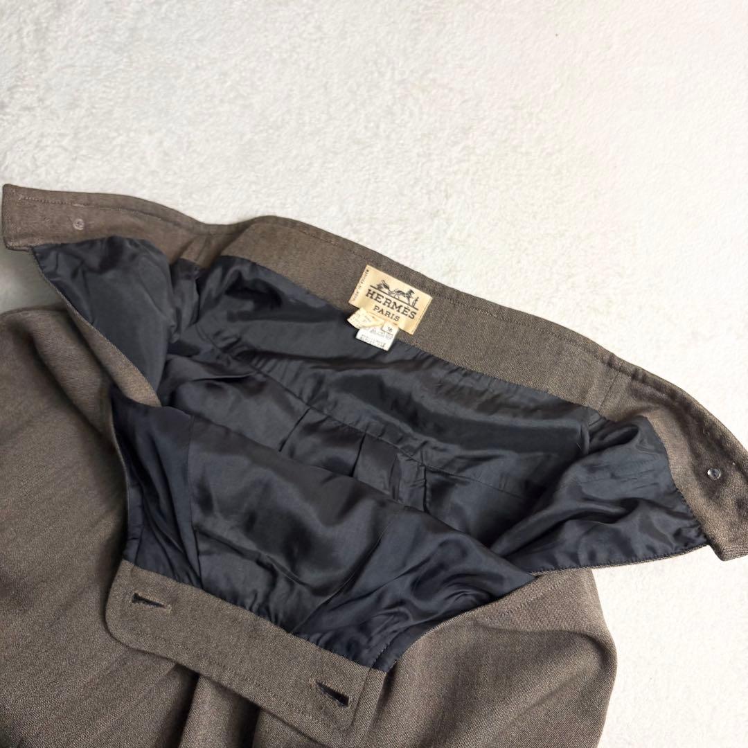 希少✨️ホルンボタン エルメス フレアスカート ウール 36